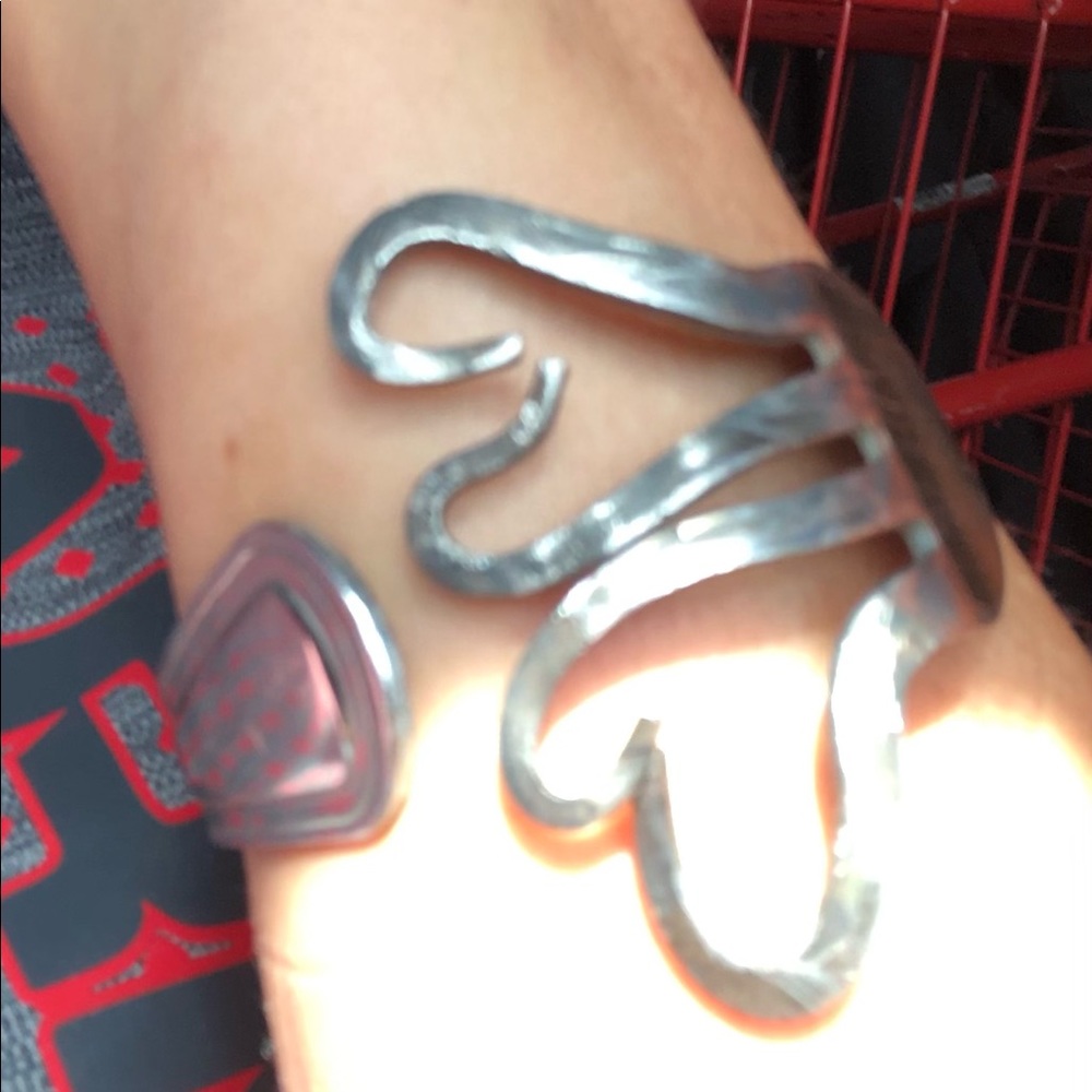 925 silver heart shaped bracelet handmade